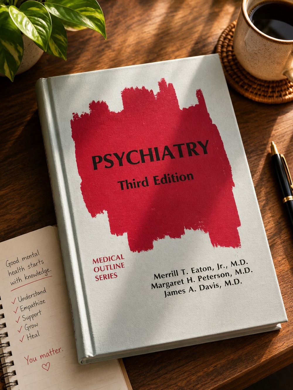 Psychiatry Third Edition Textbook - Red & Light Gray Cover